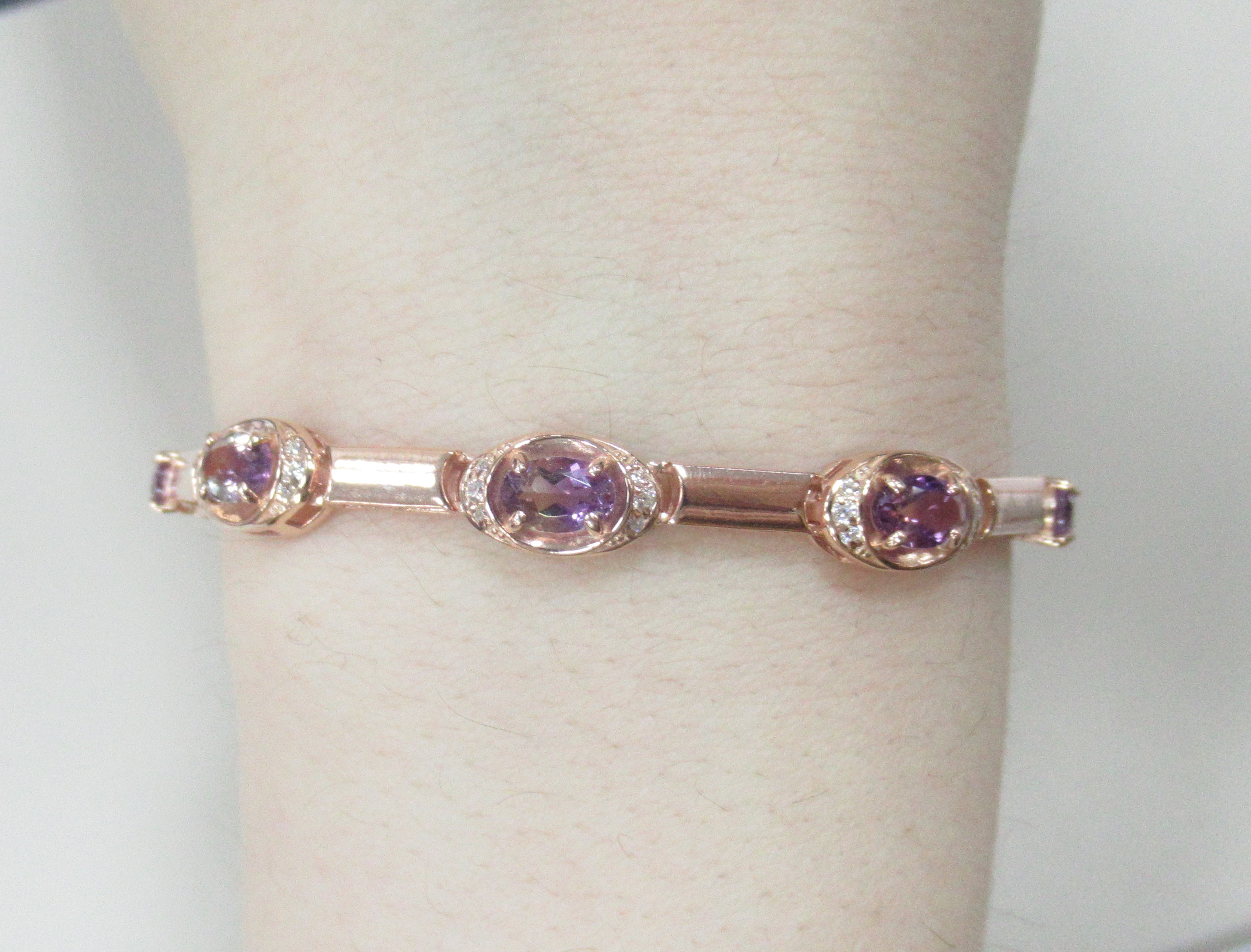 Серебряный браслет с аметринами